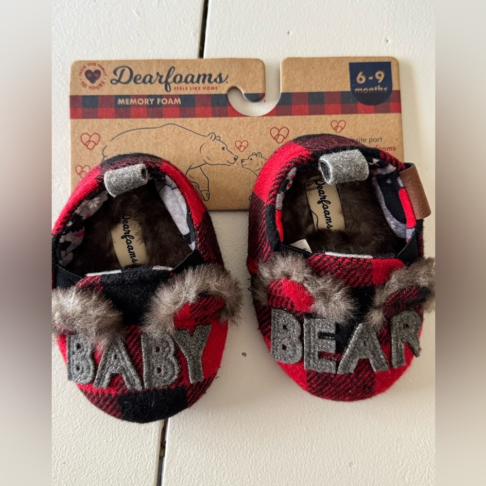 Dearfoams Baby Slippers 6–9M - Cozy Memory Foam